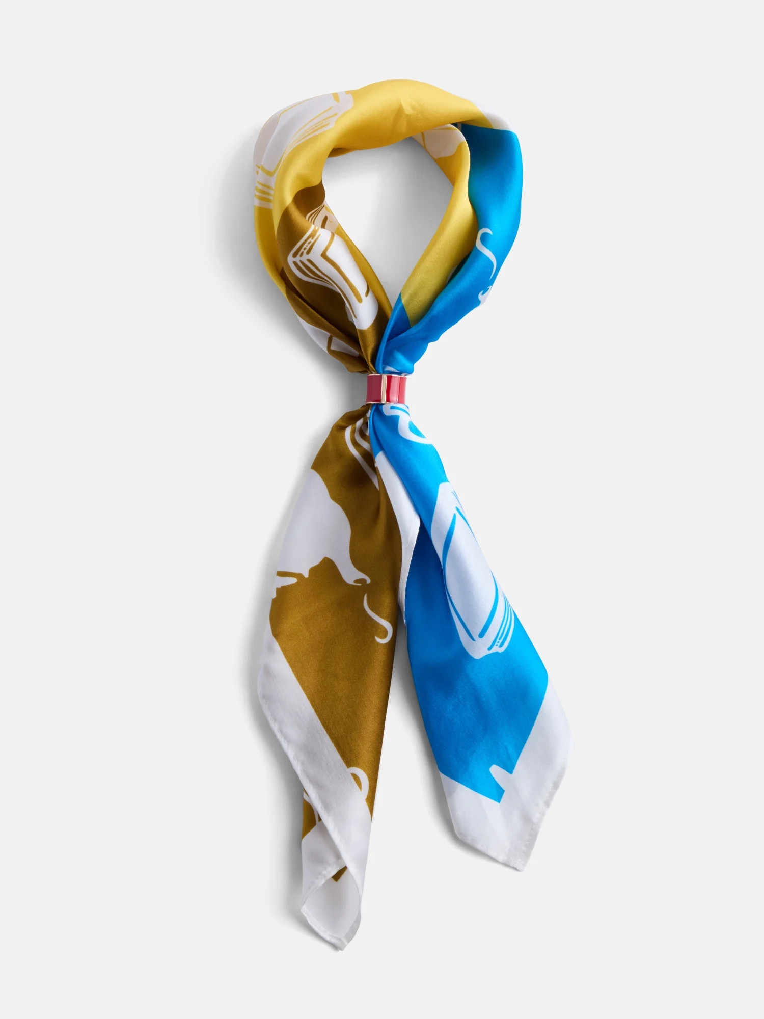 Free Assembly Women's Print Silk Scarf, White | Walmart (US)
