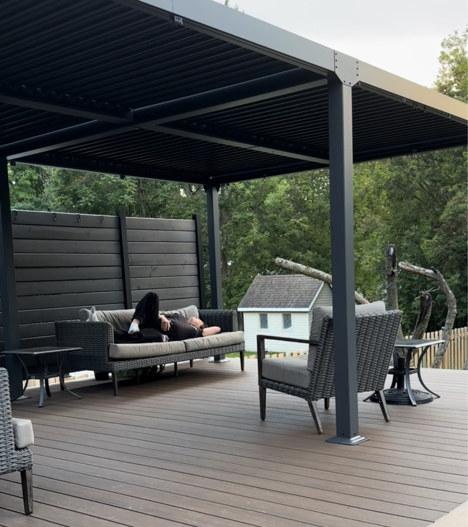 This side of the deck is nearly done! The privacy fence and pergola really pulled it all together and took it from a bare open space to a cozy outdoor living area  

#LTKSaleAlert #LTKHome #LTKStyleTip