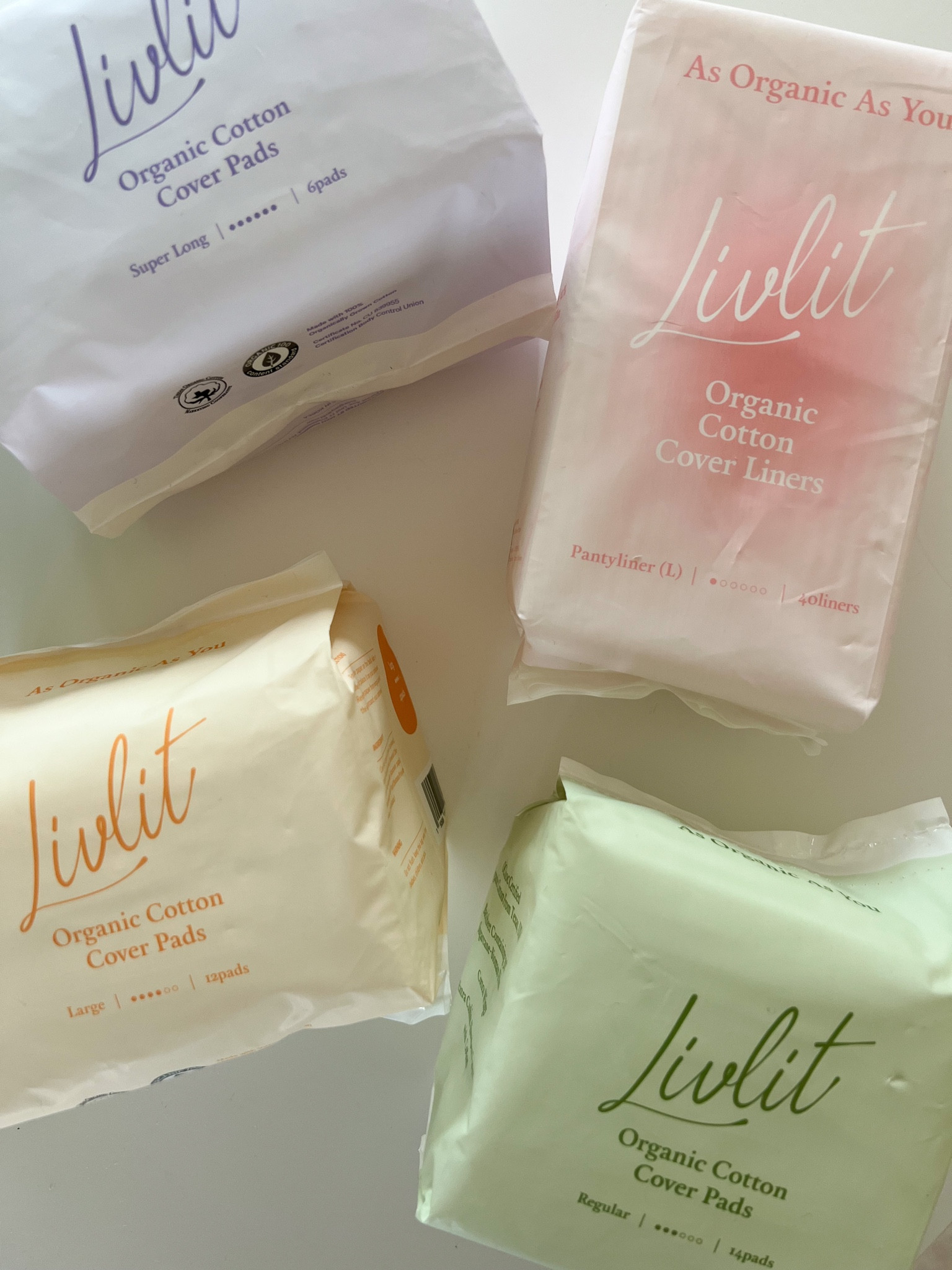  100% organic cotton liners that are chemical free and made of 100% cotton. Use code ASH50 for 50% off your first @mylivlit order! #ad #organic #organicliners #organicpads #livlit 
