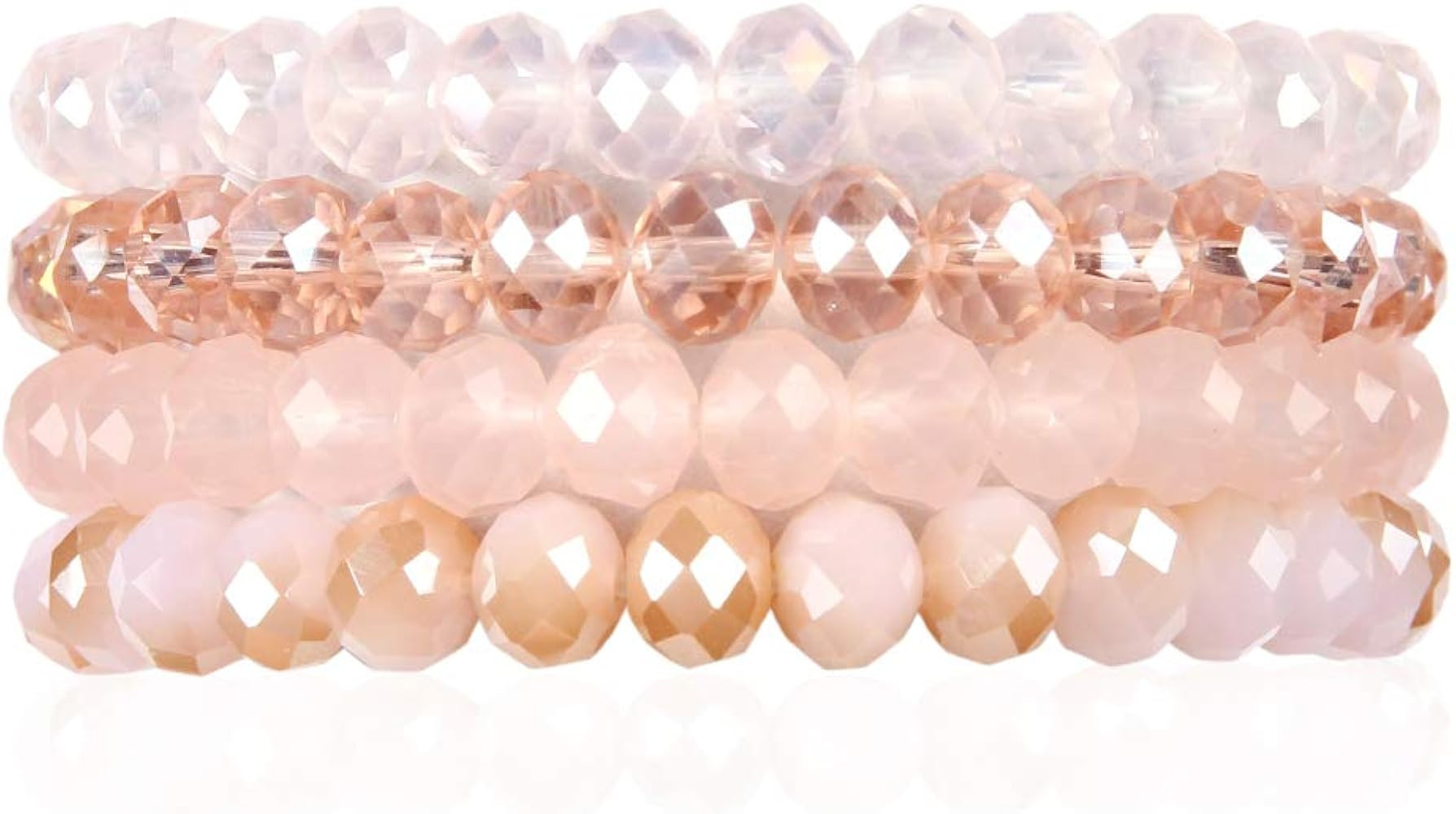 Bohemian Multi-Layer Beaded Stacking Bracelet - Versatile Stretch Strand Statement Wrap Slip-on C... | Amazon (US)