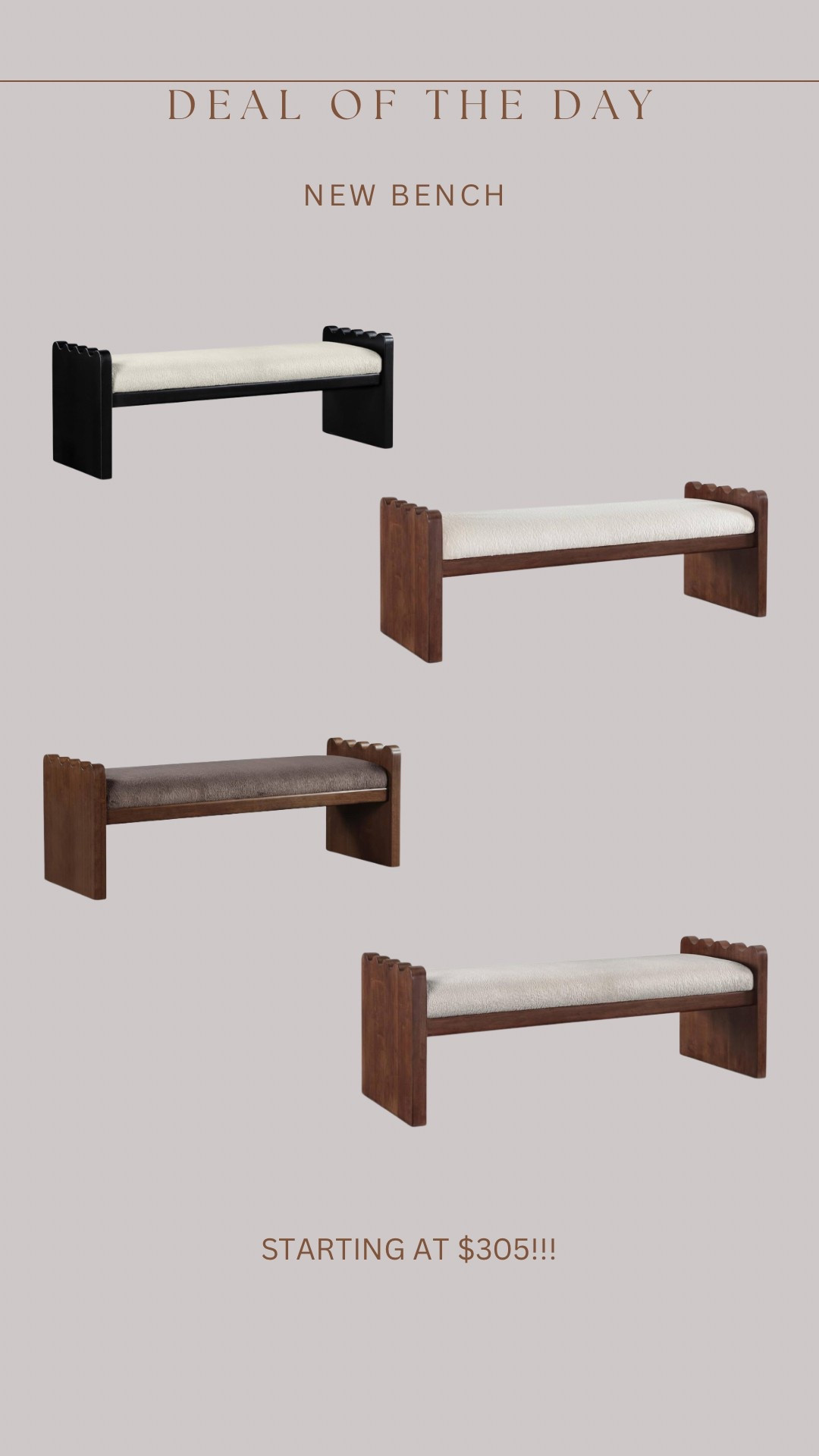 Ooooooh wow how gorgeous is this brand new bench!!! Limited quantities available in every color / will sellout 🚨

#LTKSaleAlert #LTKHome #LTKStyleTip