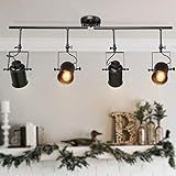 LALUZ Track Lighting Kit Semi Flush Mount Close to Ceiling Fixture with 4 Adjustable Heads, 36.4 inc | Amazon (US)