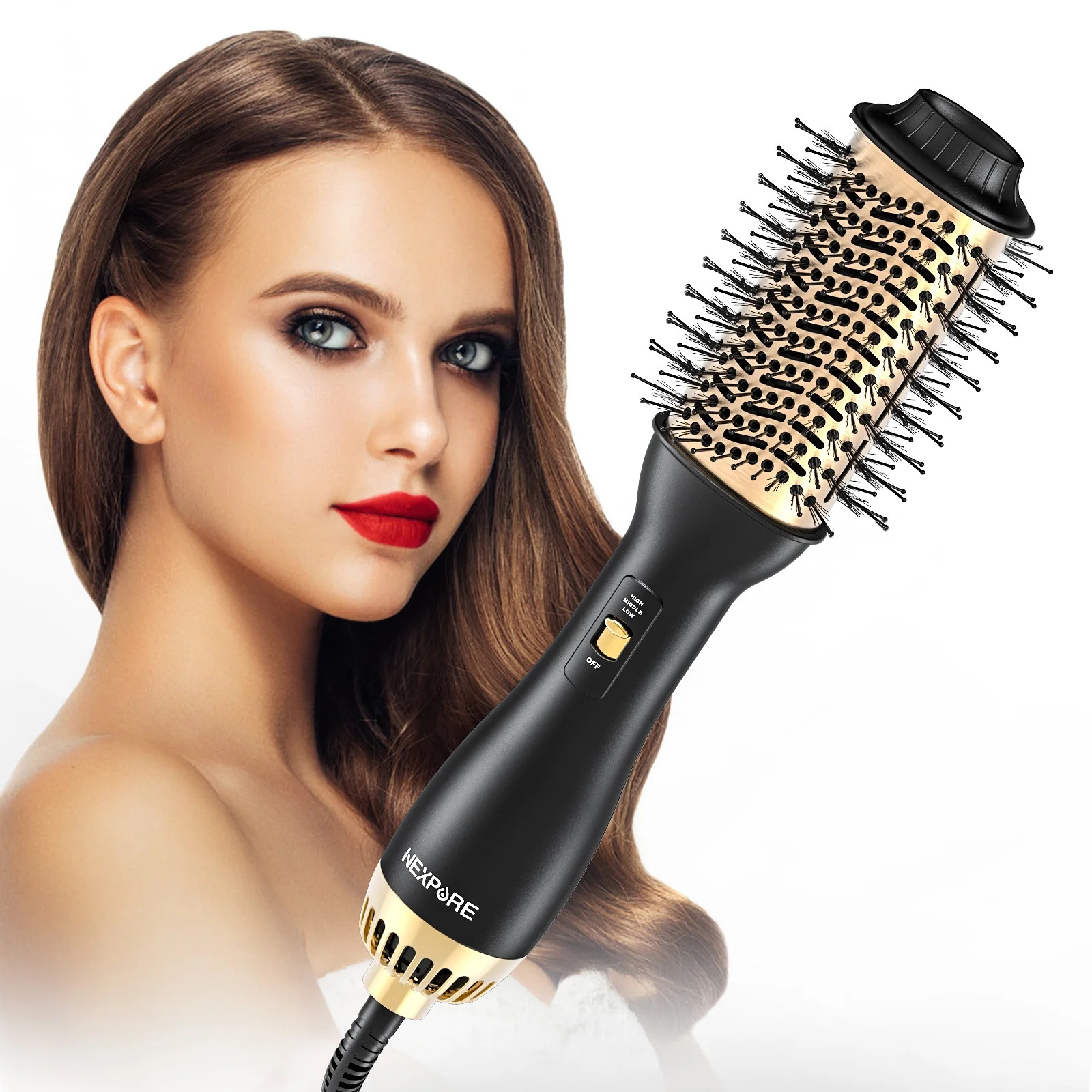 NEXPURE Hair Dryer Brush,Upgraded 4 in 1 Hair Dryer Brush Blow Dryer Brush in One with Negative I... | Walmart (US)