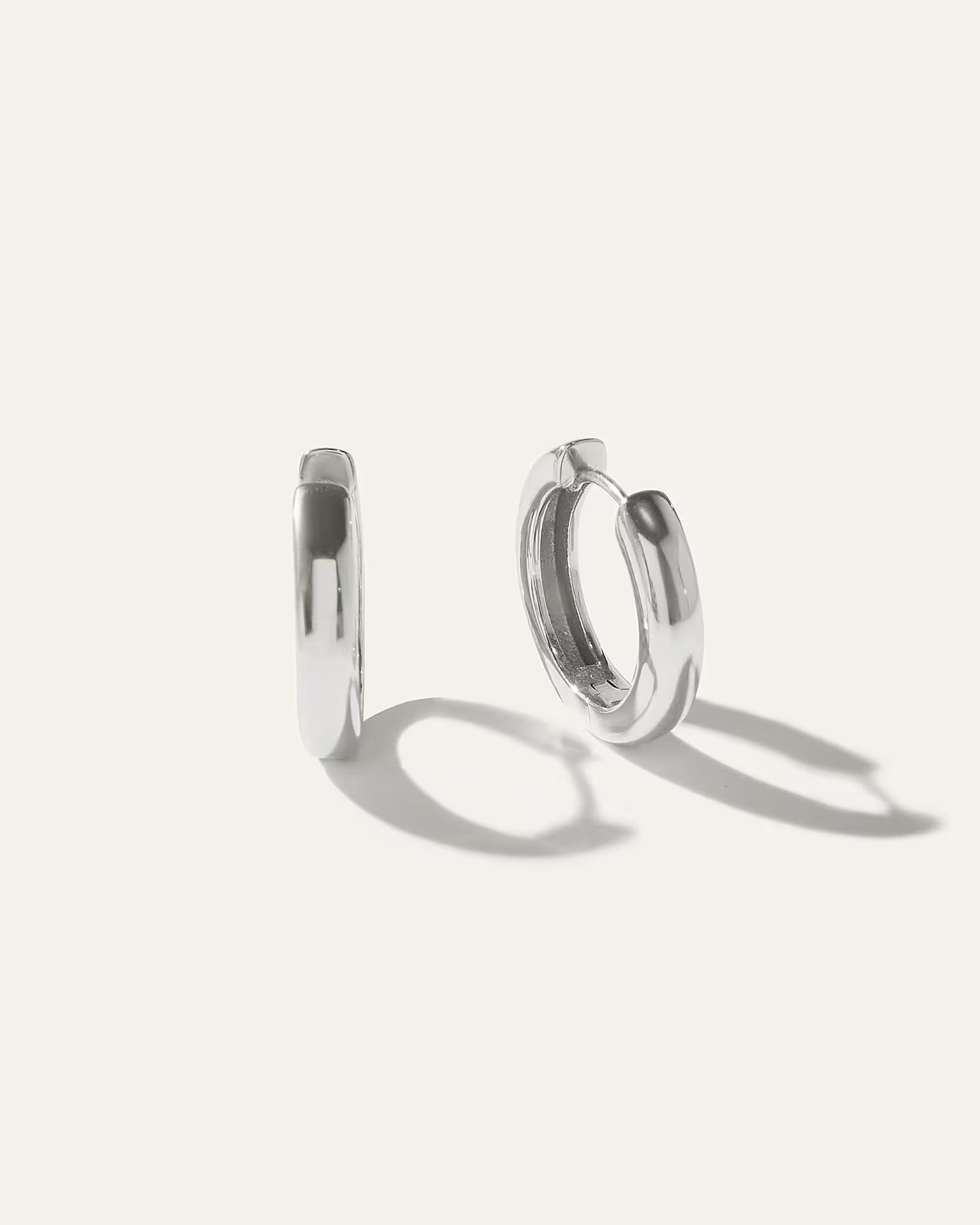 Silver Slim Huggie Hoops | Quince