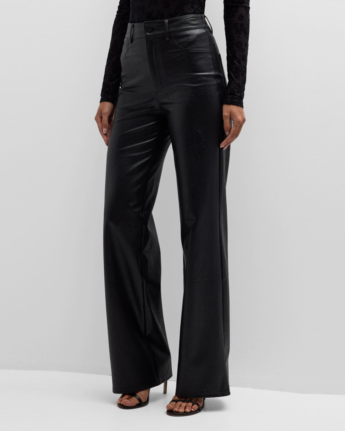 Sasha Straight Faux-Leather Pants | Neiman Marcus