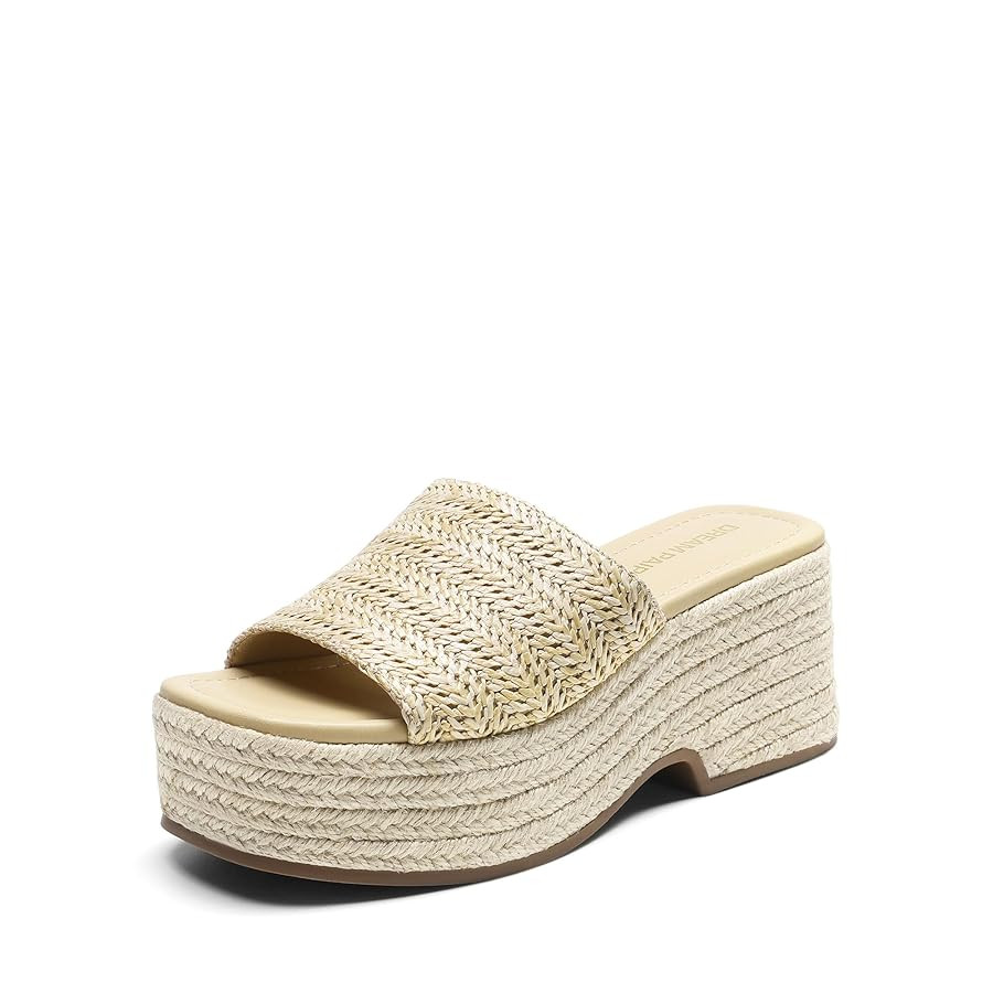DREAM PAIRS Platform Espadrille Sandals for Women Wedges Slides Slip on Bohemia Sandals Flatform ... | Amazon (US)