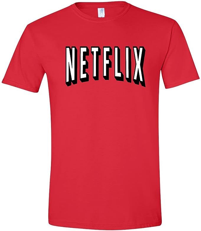 Netflix and Chill Red Colorful Couple T-Shirt Halloween Costume Funny Design Men/Women Unisex Whi... | Amazon (US)