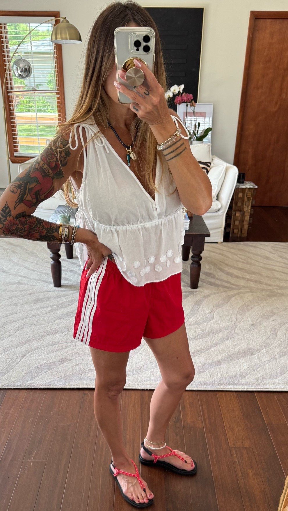 Shirt S
Track shorts S

#LTKootd #LTKOver40 #LTKPetite