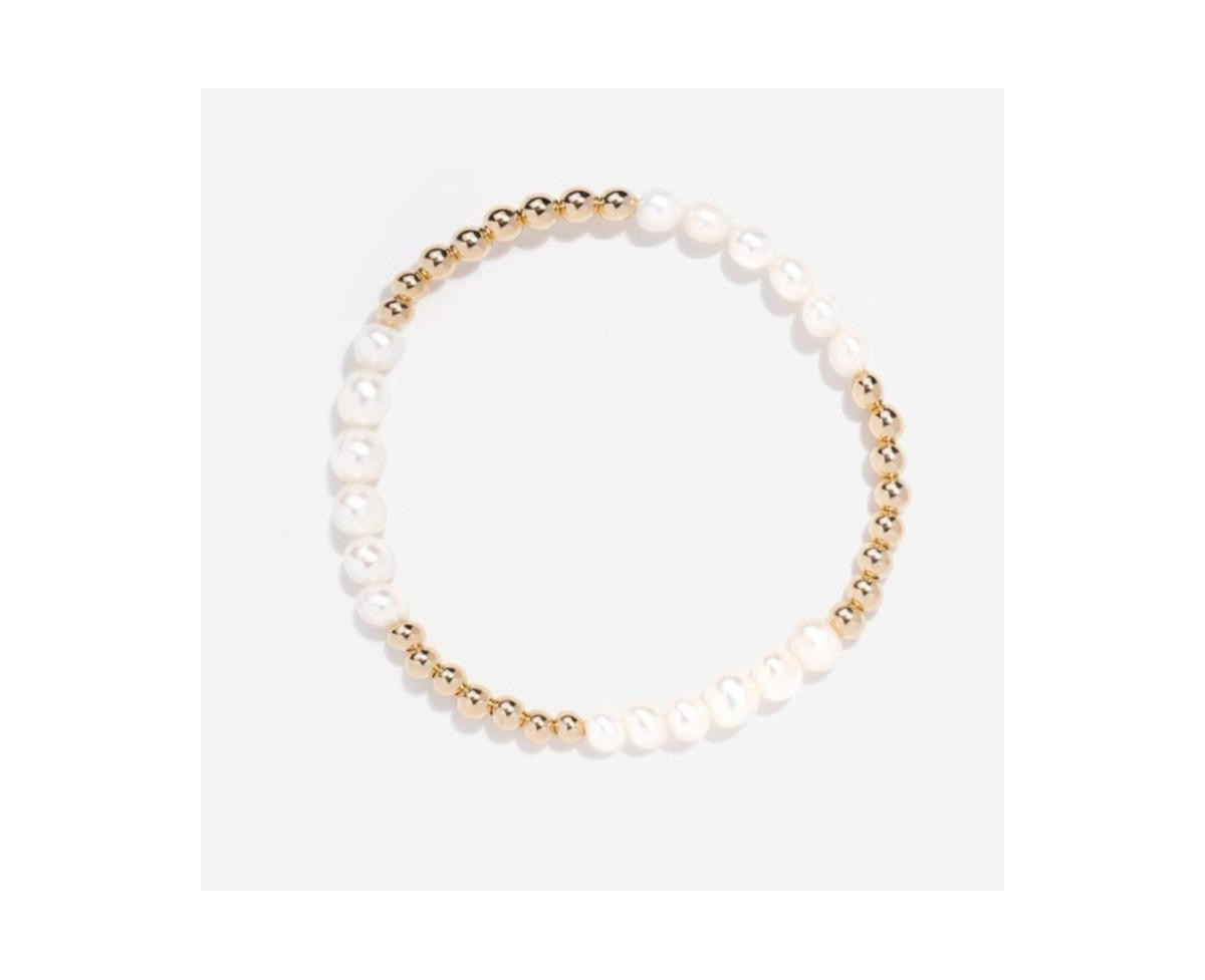 Gold Filled 4mm Pearl Bead Bracelet - Gold | Macy's