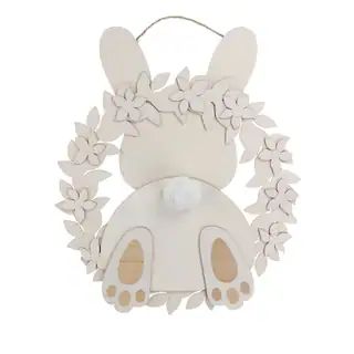 18" Wood Bunny Wreath Plaque by Make Market® | Michaels Stores