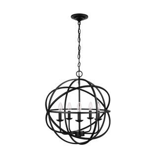 Home Decorators Collection Sarolta Sands 5-Light Black Orb Chandelier-KB 55607 - The Home Depot | The Home Depot