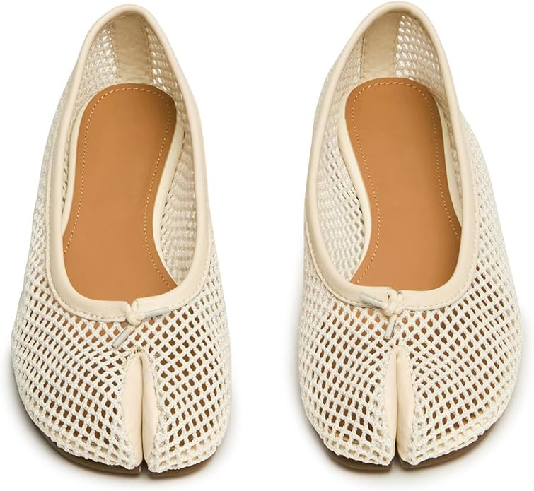 MissHeel Womens Tabi Shoes Comfortable Mesh Split Toe Flats | Amazon (US)
