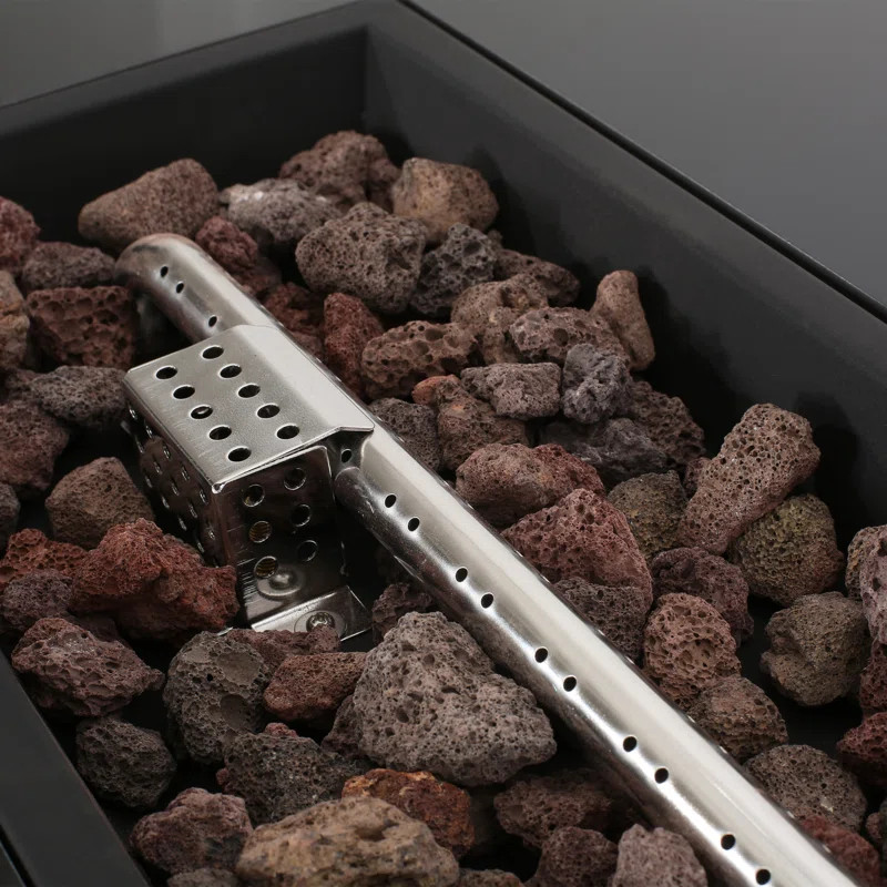 Aprell Outdoor Modern Concrete Propane Fire Pit Table | Wayfair North America