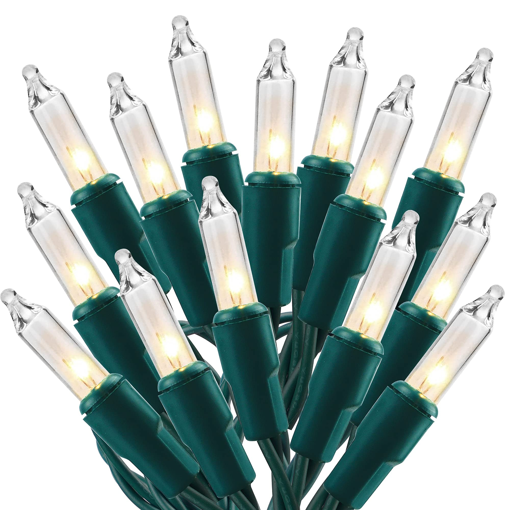 Christmas Lights, 150 Count 29 FT Christmas Mini String Lights, Green Wire Fairy Light, 120V UL C... | Amazon (US)