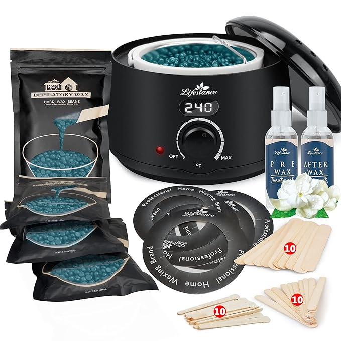 Lifestance Waxing Kit- L2 Digital Wax Warmer Hair Removal Machine- 4 Packs of Wax Beads(14.1 oz t... | Amazon (US)