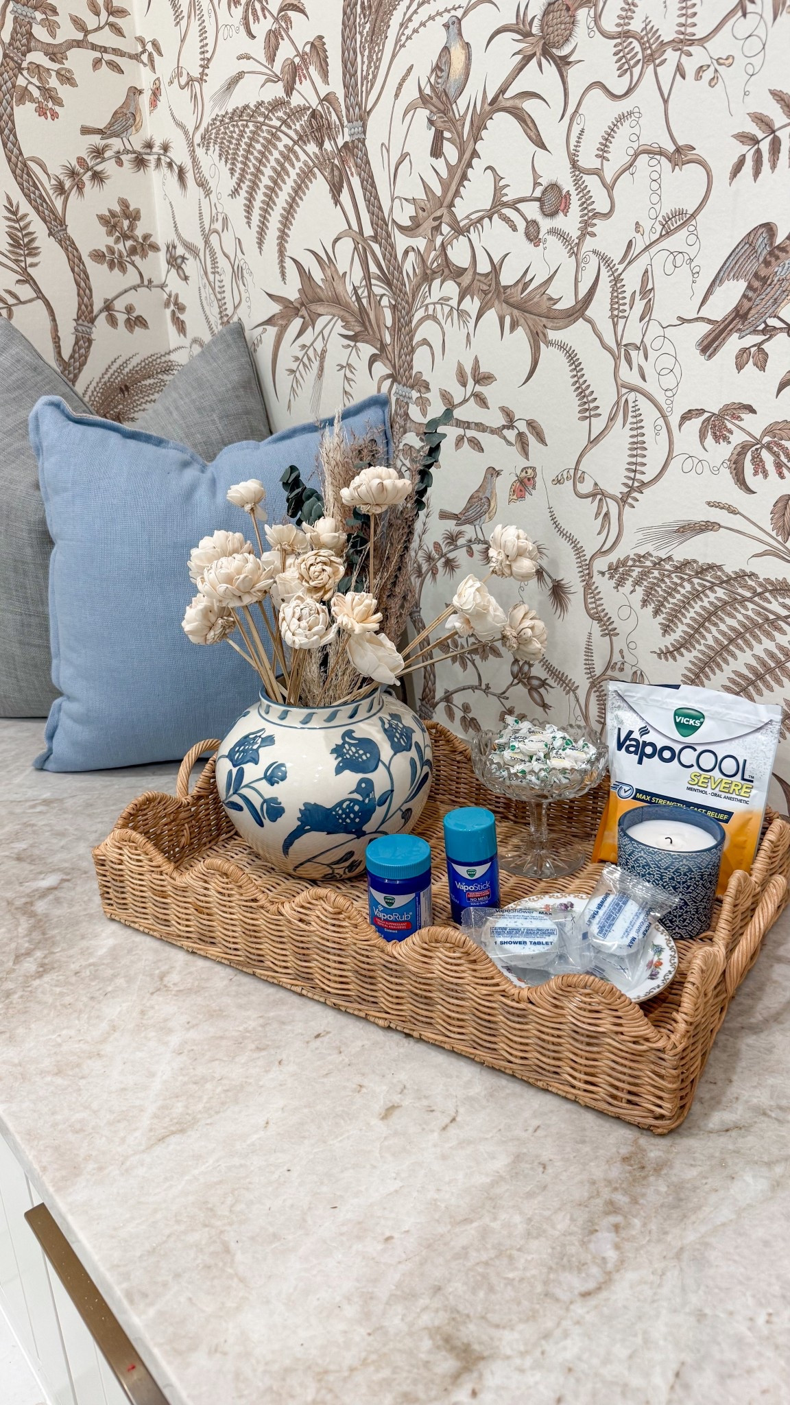 #Ad #targetstyle #vicks #targetpartner @vicks_us @Target
This is my go-to flu season setup for moms who still have to show up:
• Scalloped woven tray (Threshold)
• White Stanley 30 oz tumbler
• Ceramic Vase
• Jar Candle
• Dried Flowers
• Jammies
• Vicks VapoShower soothing vapor tablets
• Vicks VapoRub (a household staple)
• Vicks VapoCOOL Severe lozenges
• Vicks VapoStick for easy, on-the-go relief

Nothing fancy — just practical, comforting essentials that help me feel better fast so I can keep going when sickness hits our house. Everything is linked and easy to shop at Target.

@Shop.LTK, #liketkit, https://liketk.it/5M6o8