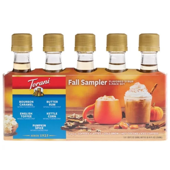 Torani Mini Fall Syrup Sampler 5 Pack x 1.69 oz. each | Walmart (US)