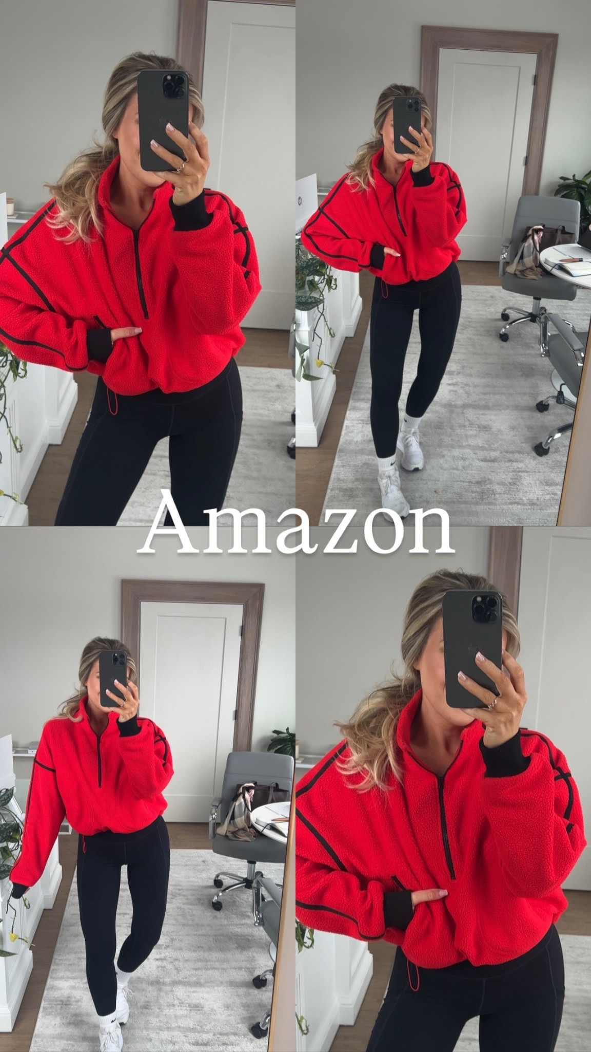 Loving this casual gym outfit for winter! All from Amazon! 🙌🏻 wearing XS in fleece zip up! It’s so cozy and soft! The drawstring on the bottom is perfect! 

#LTKootd