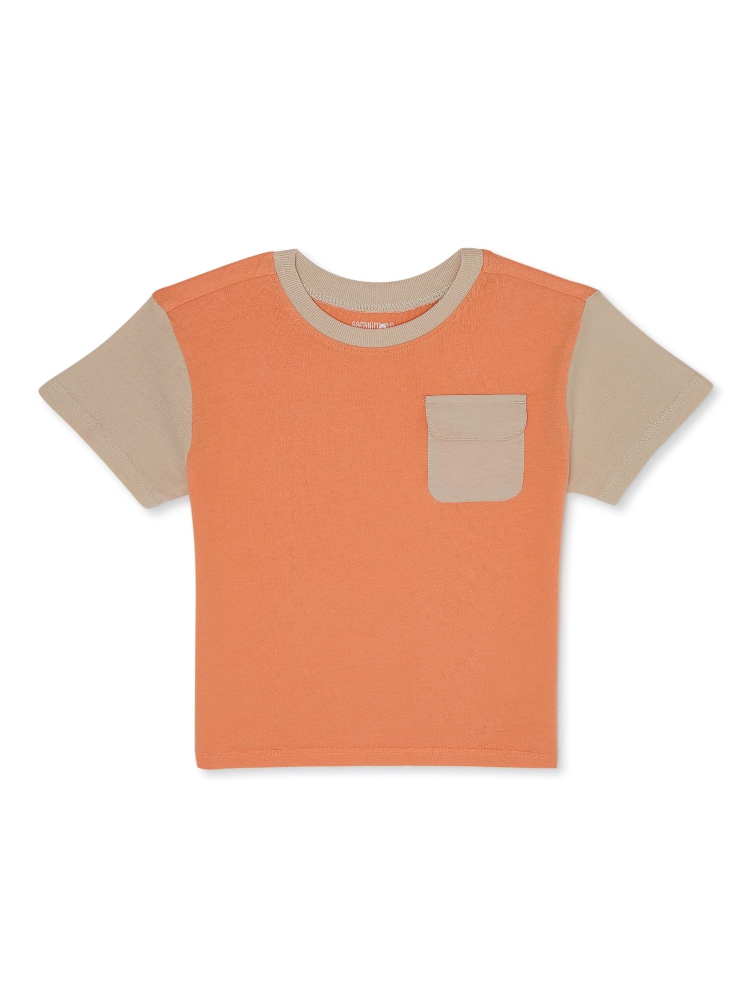 Garanimals Toddler Boy Short Sleeve Colorblock Pocket T-Shirt, Sizes 12M-5T | Walmart (US)
