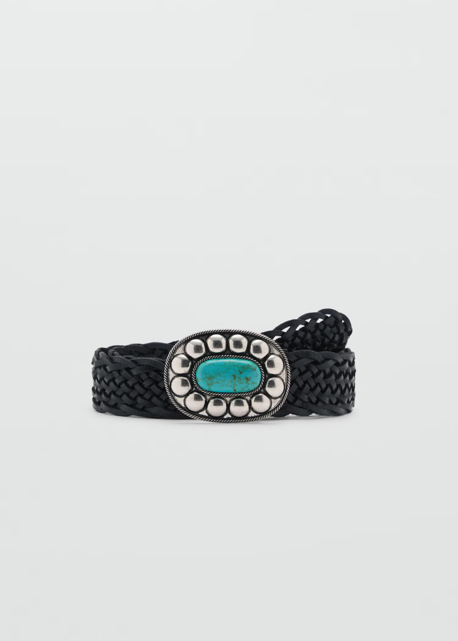 Buckle leather belt - Woman | MANGO USA | MANGO (US)