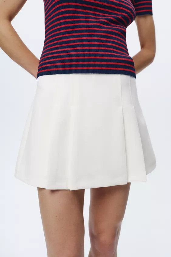 PLEATED SPLIT SKIRT | Zara US