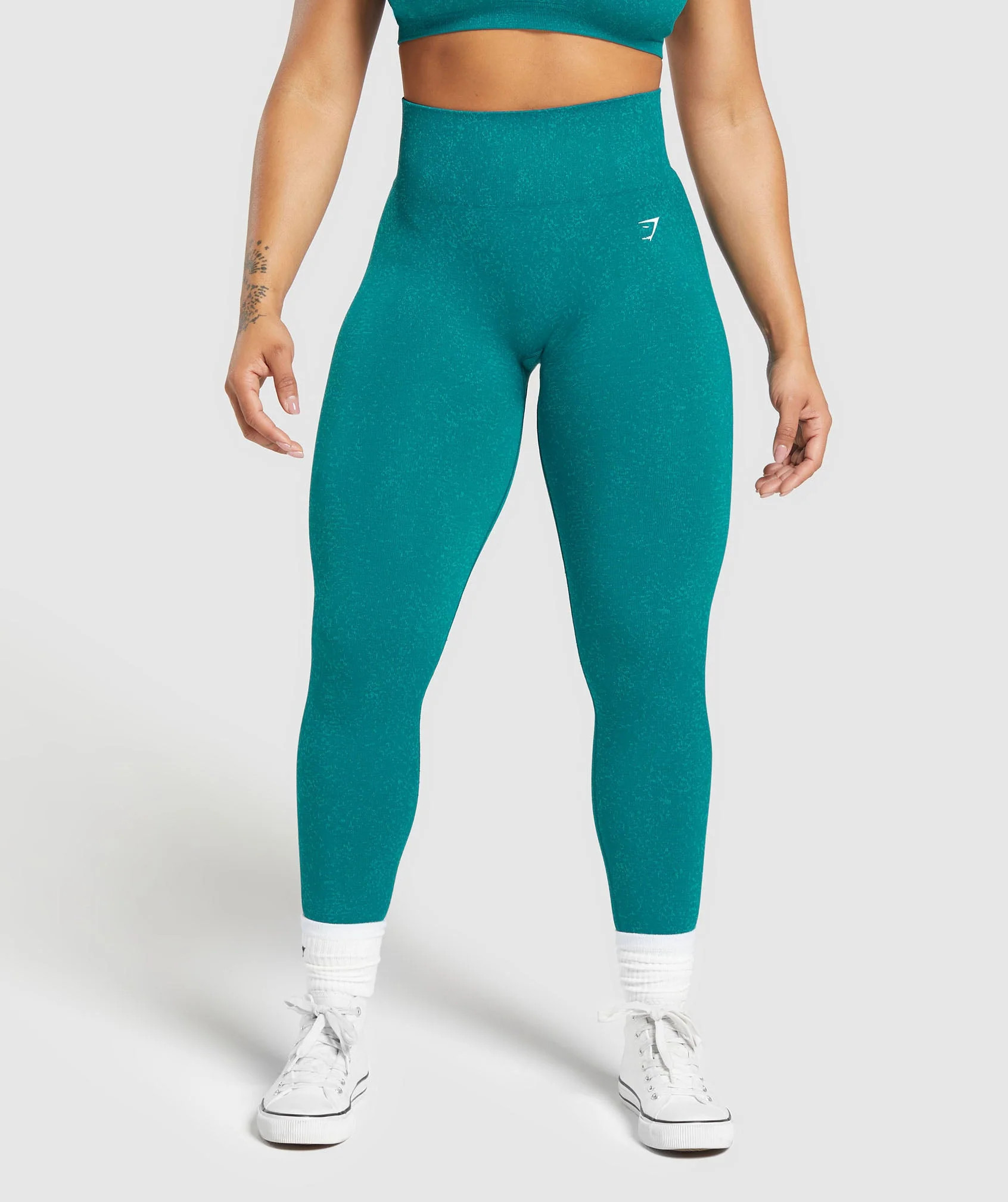 Gymshark Adapt Fleck Seamless Leggings - Ocean Teal/Artificial Teal | Gymshark UK