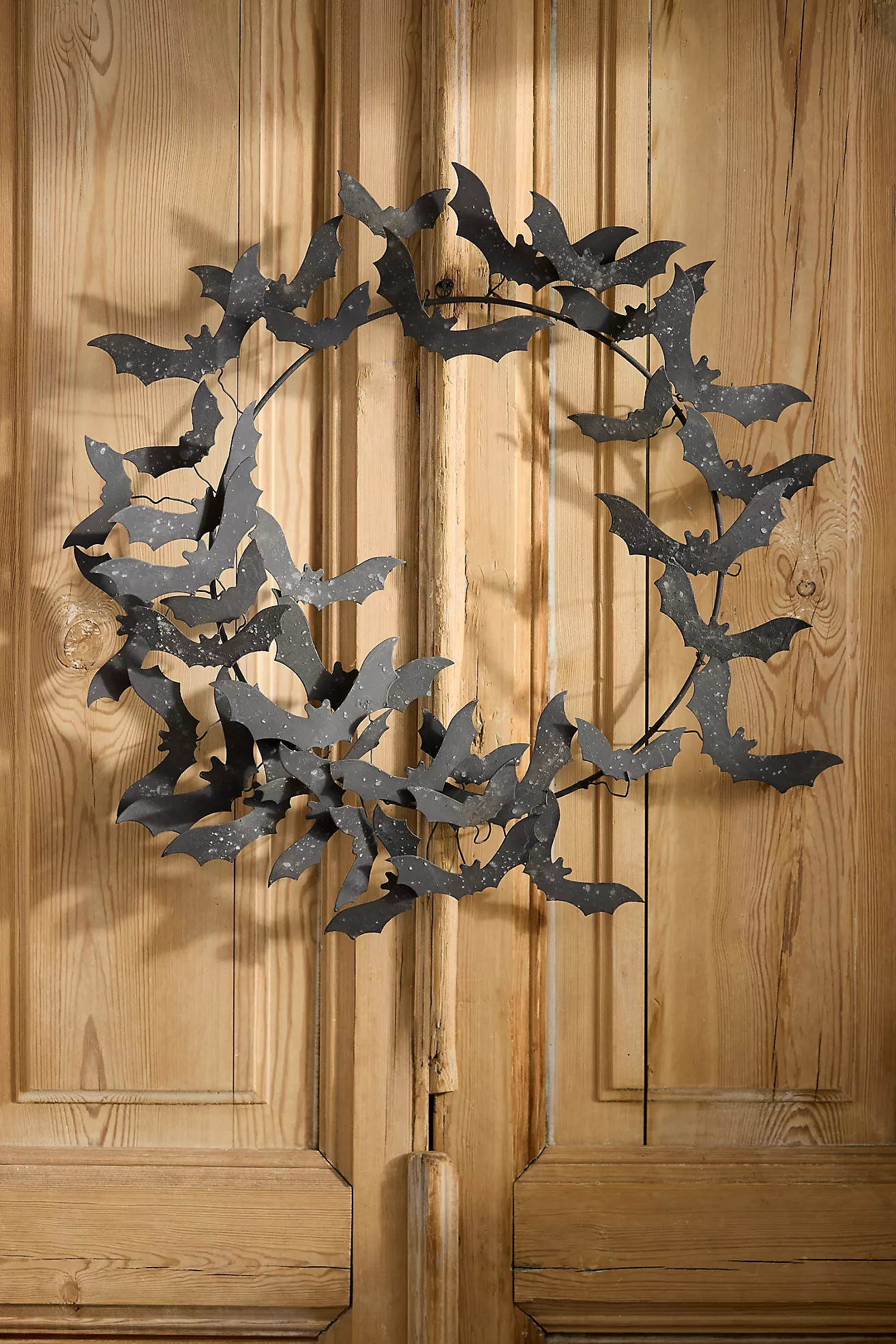Bat Swarm Iron Wreath | Anthropologie (US)