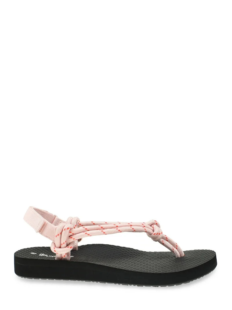 No Boundaries Women's Rope Thong Sandal | Walmart (US)