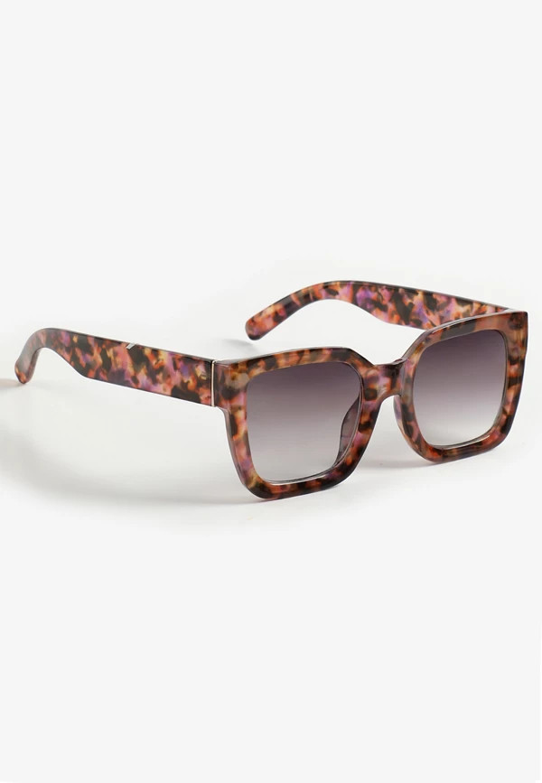 Multicolor Tortoiseshell Square Sunglasses | Maurices