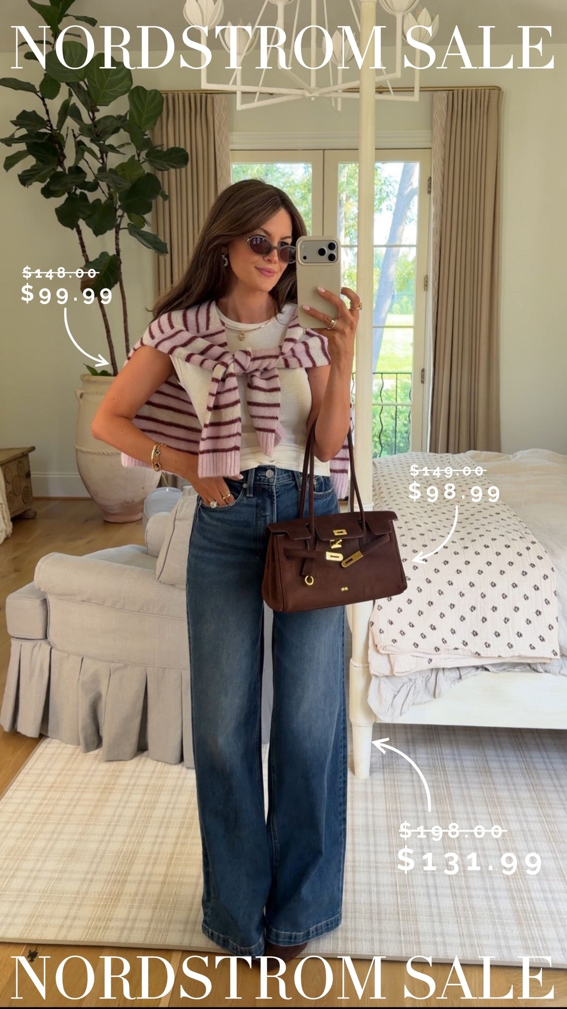 These are my favorite pair of jeans in the sale this year! They were one of the first to sell out last year and I’m so glad they brought them back in a darker wash. They have a super high waist and the faded wash paired well with every single top I tried on. I am 5’3 and they are a little long for me so I am wearing heels with them, but they are the most flattering jeans in the sale by far!

#LTKootd #LTKSeasonal #LTKSaleAlert