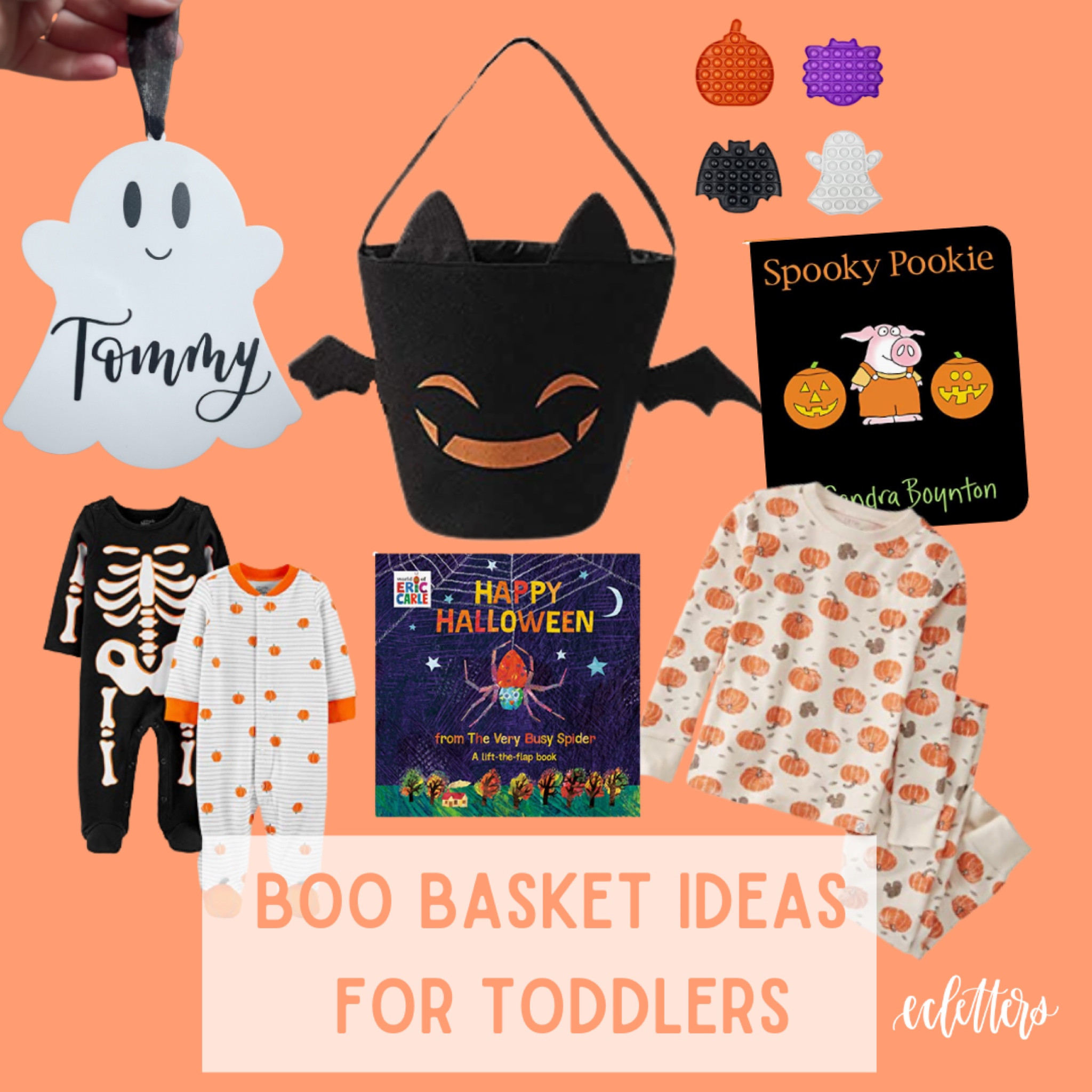 Some fun ideas for a boo basket for your toddler! My son loves books, so some Halloween themed books and Halloween pajamas are the way to go! Top it off with a custom boo basket tag from ECLetters on Etsy 💕🎃

#LTKSeasonal #LTKbaby #LTKHalloween