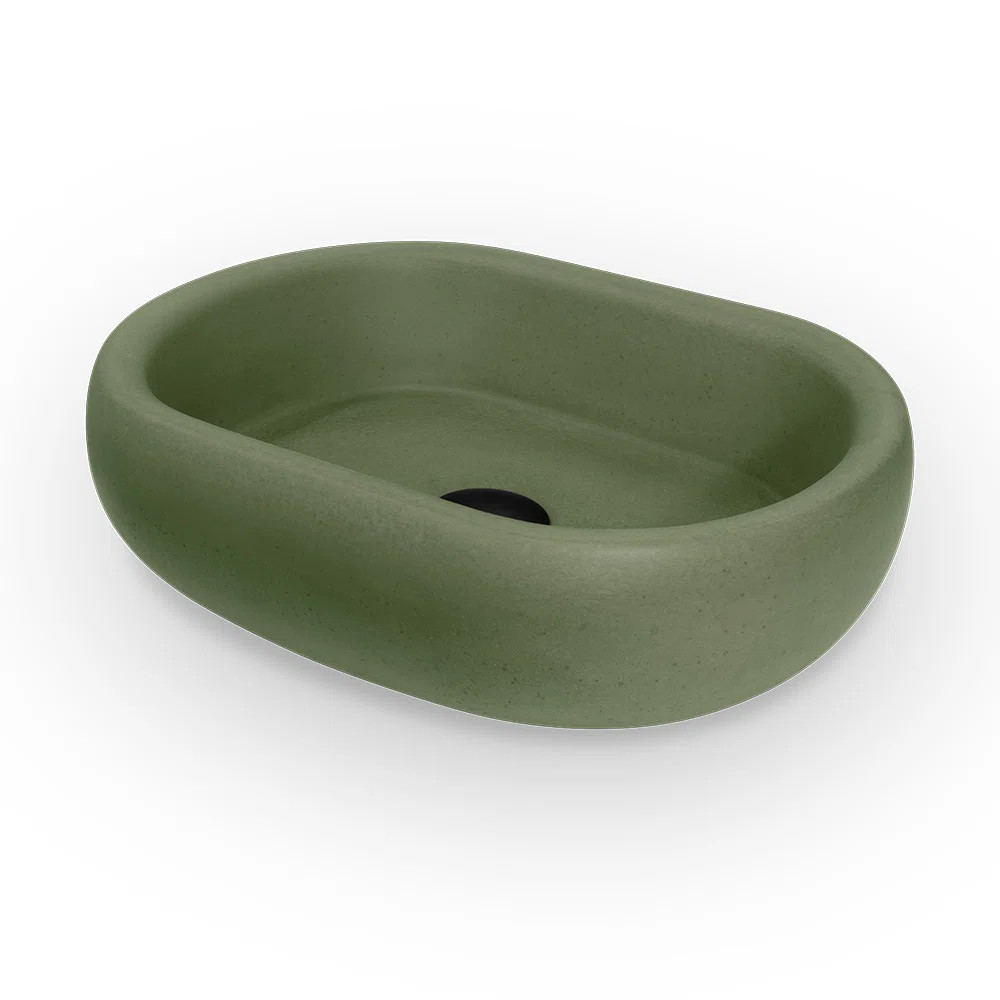 Newterra Handmade Oval Vessel Bathroom Sink CT012-MOS | Wayfair North America