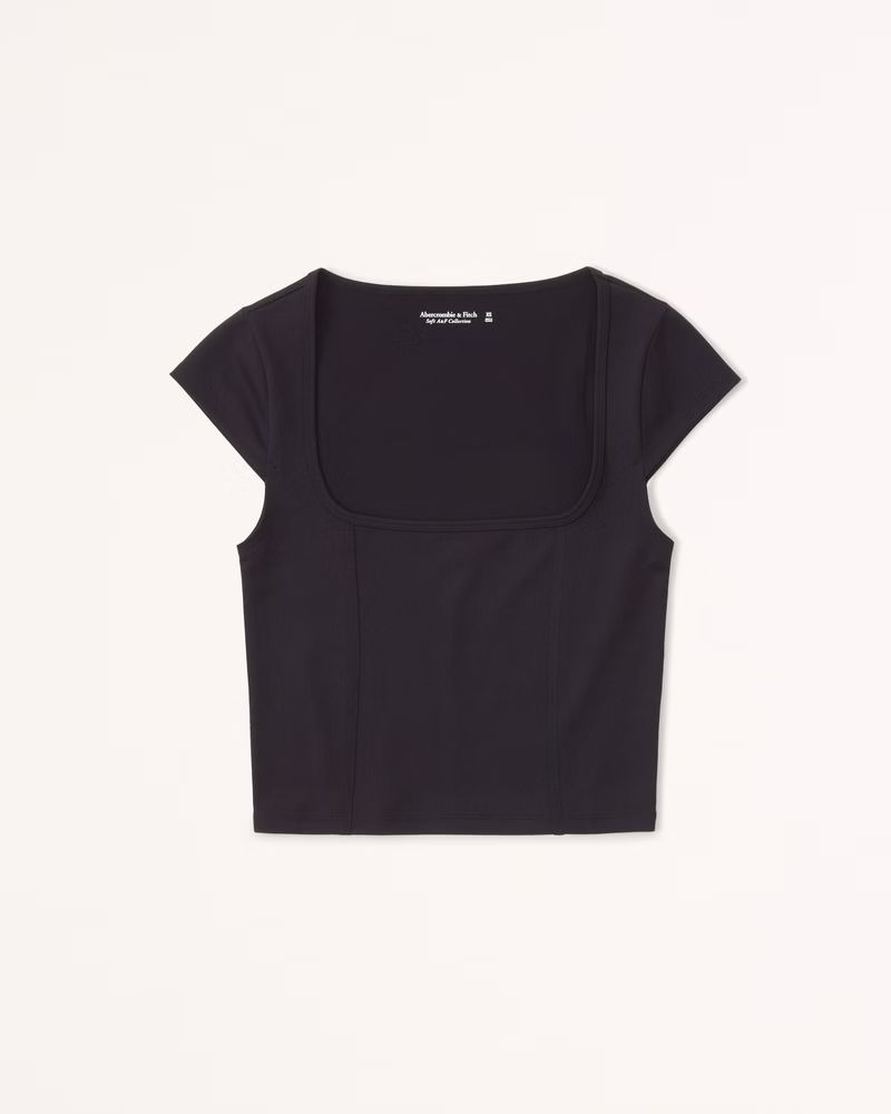 Women's Seamless Fabric Cap Sleeve Tee | Women's | Abercrombie.com | Abercrombie & Fitch (US)