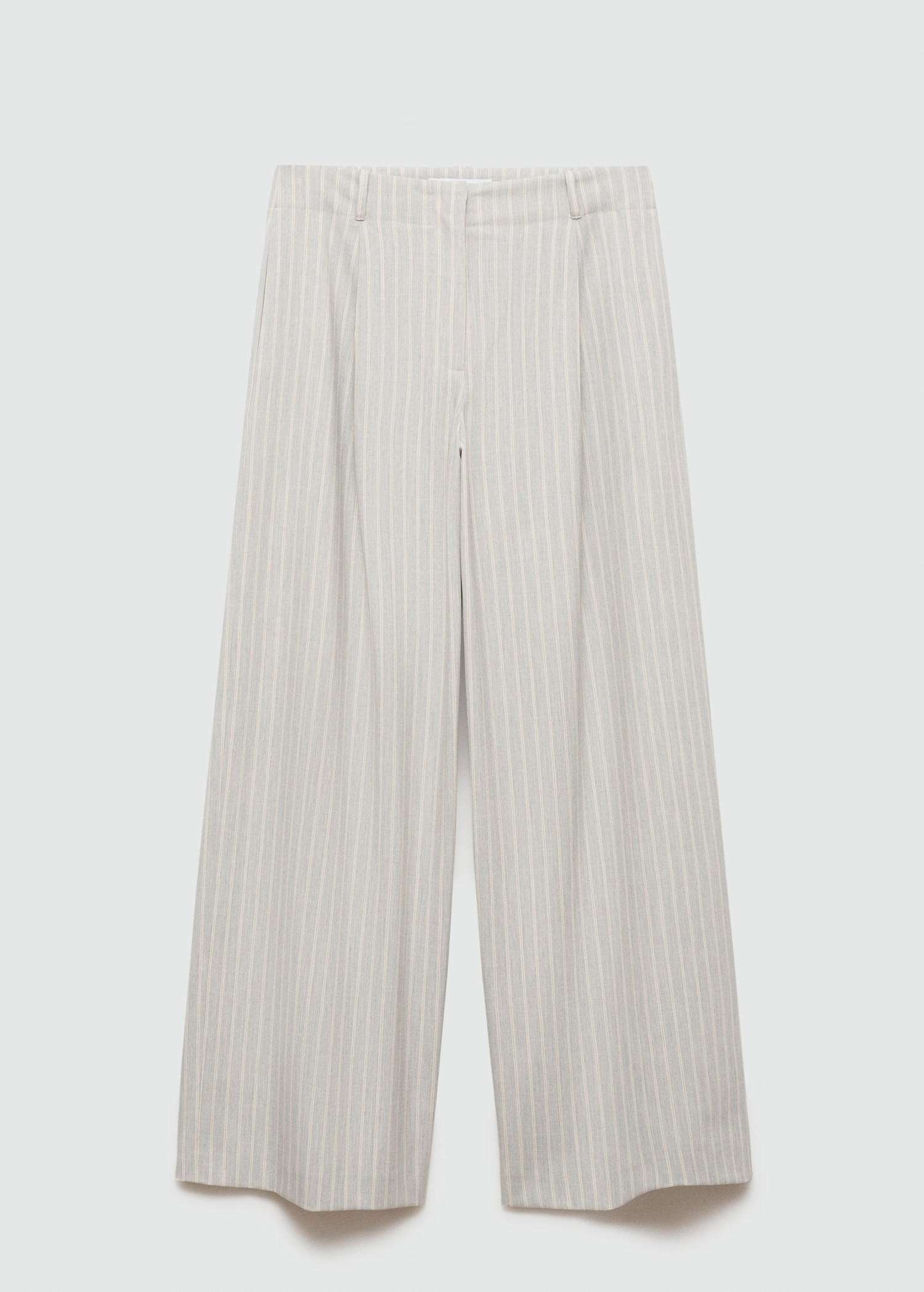 Wideleg striped pants - Woman | MANGO United Kingdom | MANGO (UK)