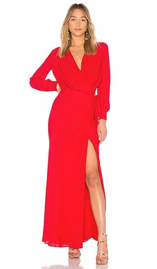 FAME AND PARTNERS The Maquino Dress in Red | Revolve Clothing