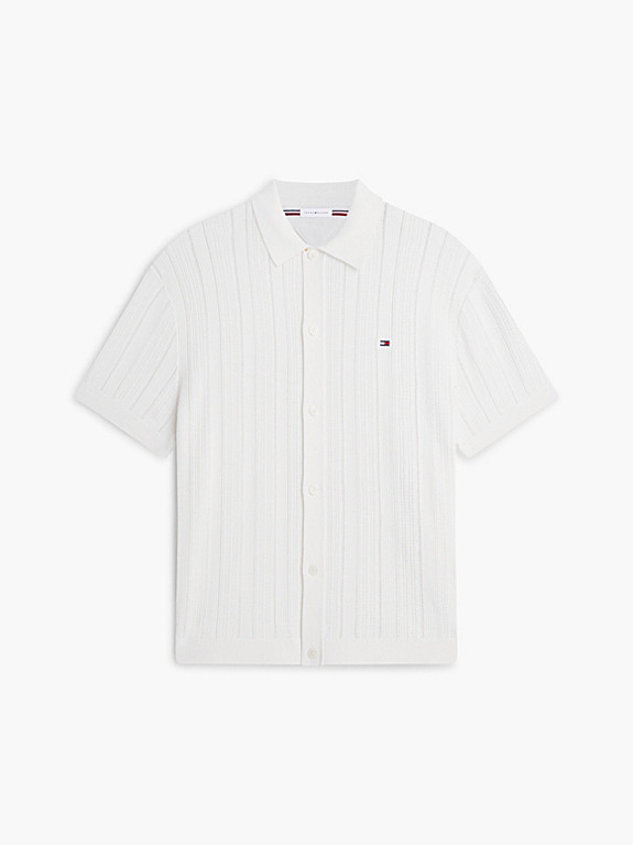 Relaxed Fit Pointelle-Hemd mit Leinen | Tommy Hilfiger (DE)