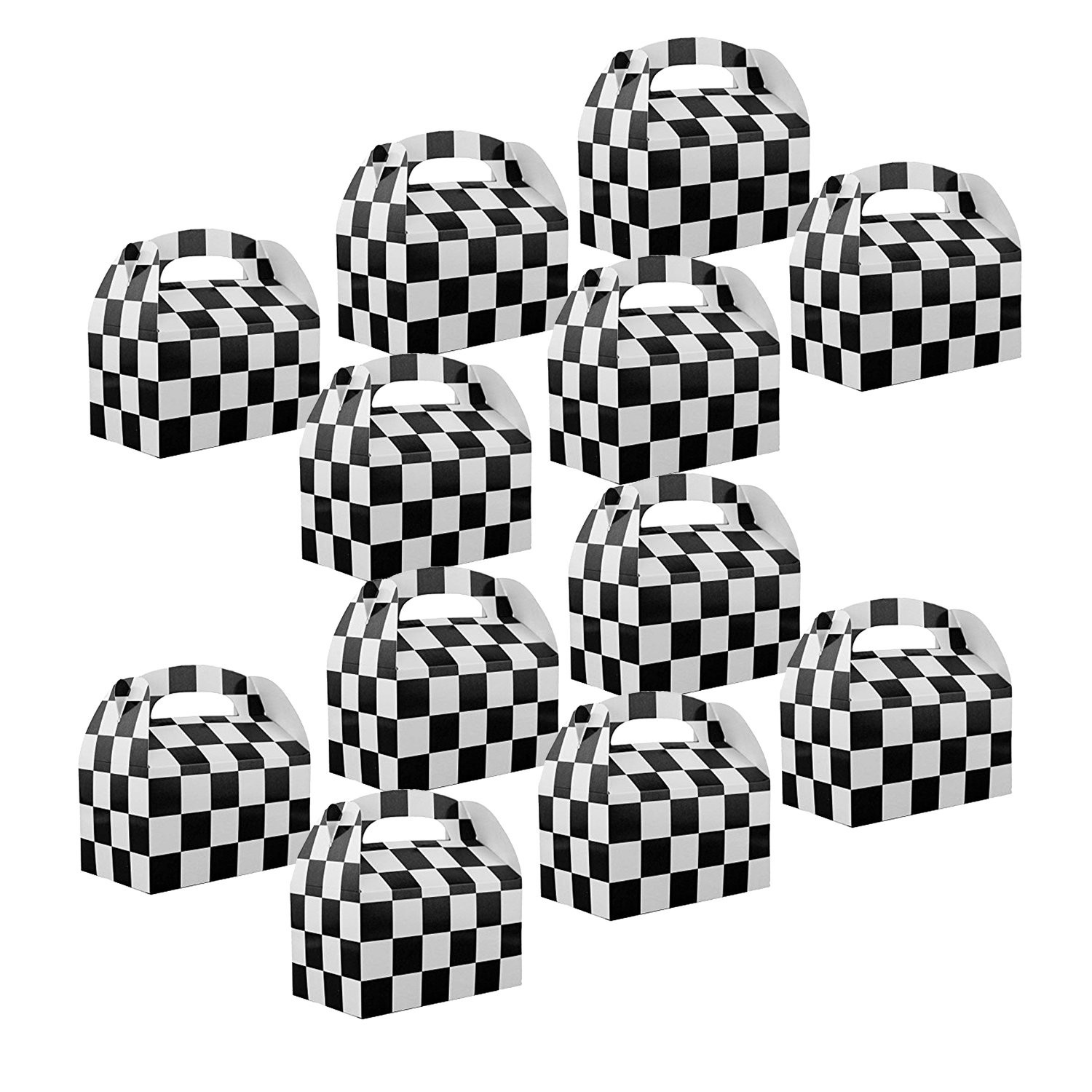 Adorox Set of 12 Checkered Racing Treat Boxes - Race Car Theme Party Favors for Birthday Parties,... | Amazon (US)