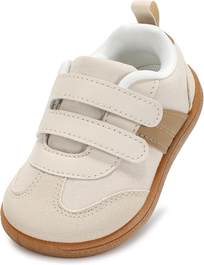Toddler Wide Toe Box Shoes, Boy and Girl Barefoot First Walking Shoe Kids Fashion Sneaker Non-Sli... | Amazon (US)