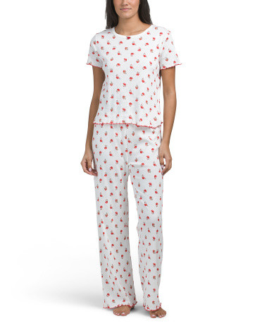 2pc Mushroom Tender Heart Pajama Set | TJ Maxx