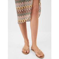 ACCESSORIZE Leather Glitter Flat Flip Flops Golden Rose | Marks & Spencer (UK)