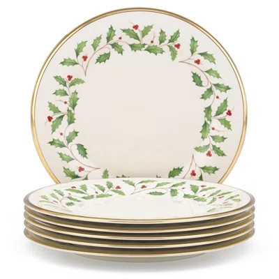 Lenox Holiday 6-Piece Dinner Plates Dinnerware Set, Service For 6, Porcelain, Dishwasher Safe | Wayfair North America