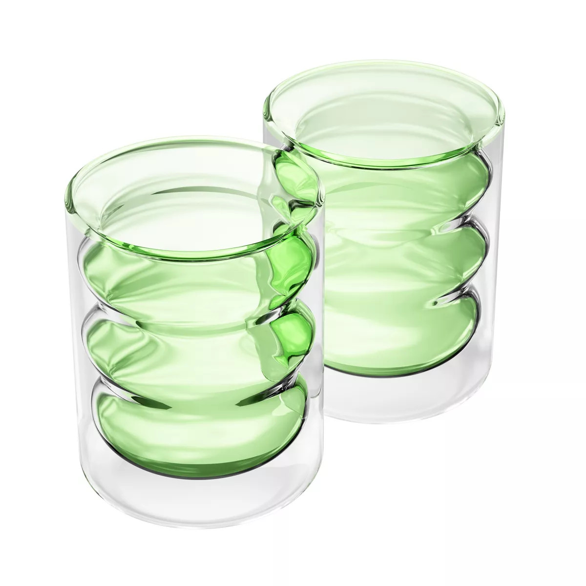 Elle Decor Double Wall Glass Cups, Set of 2, 10 oz Bubble Iced Coffee Glasses, Drinking Tumbler F... | Target