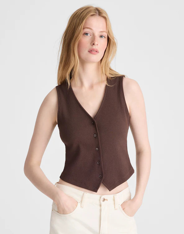 Ribbed V-Neck Vest | Madewell