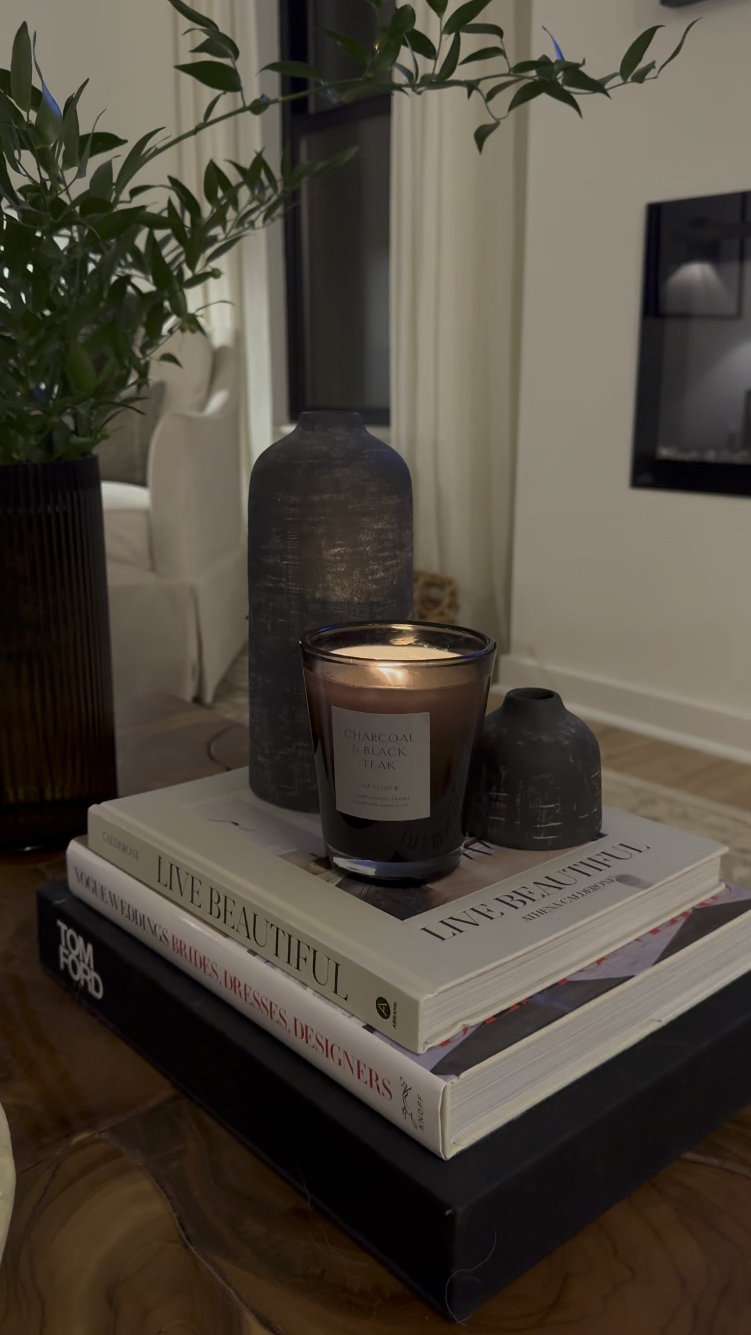 Fall Accents for my Coffee Table and living room 🤎  when shopping for home decor, I look for organic textures like marble, wood, and linen. Textures bring out personality in neutral color styling. Pictured are my favorite coffee table books, bowls, candles and vases. Amazon and Target mixed with antique/vintage pieces. 