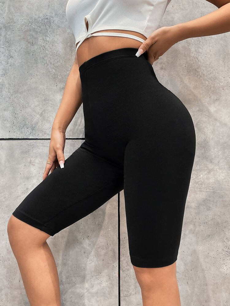 SHEIN Unity Solid Biker Shorts | SHEIN