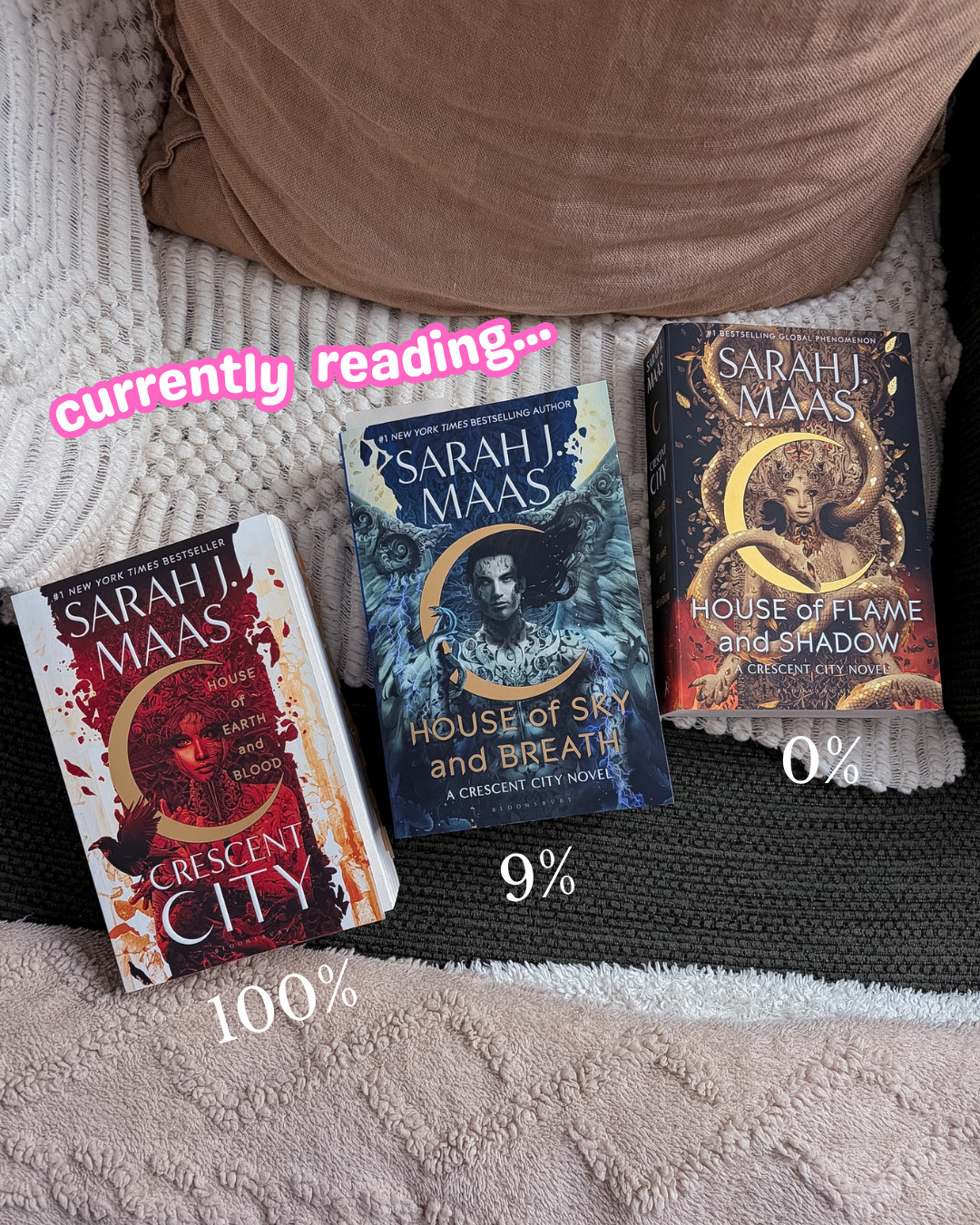 currently clocked in and reading the crescent city series before the release of ACOTAR 6!! 📚✨ currently reading, what I'm currently reading, current reads, reading update, reading progress, bookstagram, bookish content, book recommendations, book lover, books to read, reading list, reading vlog, reading aesthetic, cozy reading, cozy reading nook, fantasy books, fantasy romance, fantasy romance books, romantasy, romantasy books, romance books, Sarah J Maas, SJM books, Sarah J Maas books, Crescent City, Crescent City series, House of Earth and Blood, House of Sky and Breath, House of Flame and Shadow, Crescent City books, Crescent City reading order, book series, fantasy book series, popular fantasy books, bestselling books, bookworm, reader life, bookish aesthetic, cozy book aesthetic, TBR, reading motivation, book recommendations 2026  

 #LTKNYFW #LTKdayinmylife #LTKgrwm