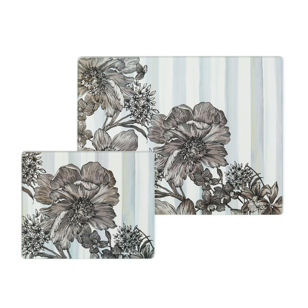 Floral Glass Cutting Board, Set of 2 | MacKenzie-Childs