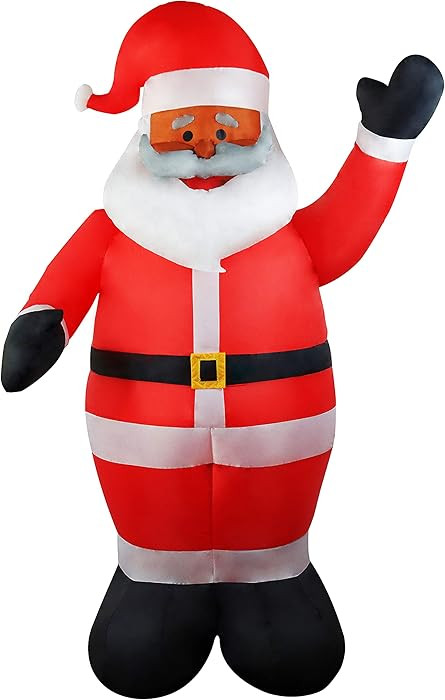 6 ft Christmas Inflatable Santa Claus - Black Santa Inflatable Yard Decoration Christmas Inflatab... | Amazon (US)