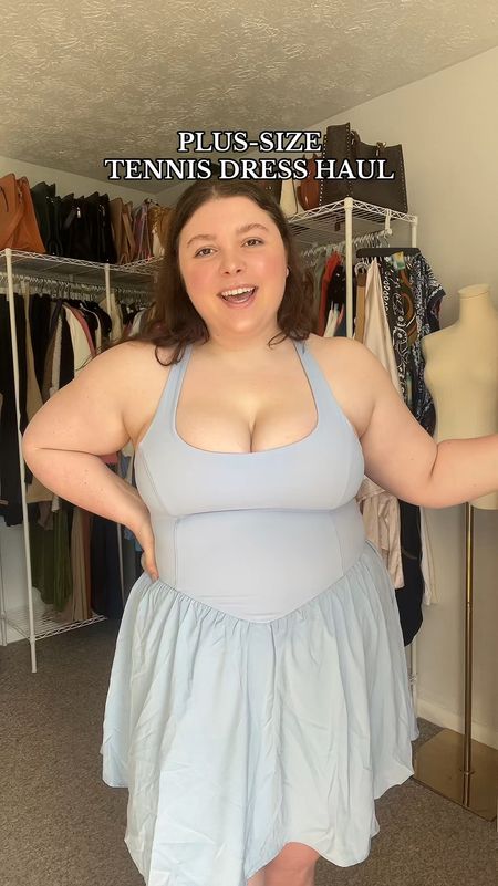 Plus-size tennis dress haul 🤍

#LTKMidsize #LTKFitness #LTKPlusSize