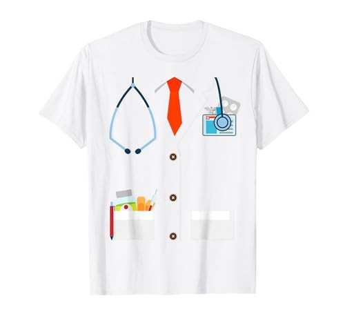 Doctor White Lab Coat Funny Halloween Costume for Men Women T-Shirt | Amazon (US)